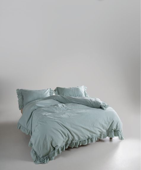 Постельное белье Limasso Stonewashed Francesca 200 х 220 см Mint
