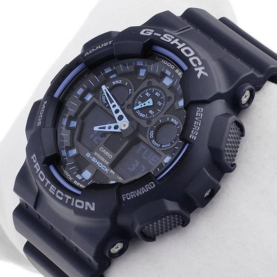 Наручний годинник ударостійке кварцове Casio G-Shock GA-100-1A2ER Оригінал для чоловіків з полімерним ремінцем | Зображення 2