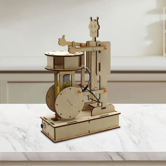 Деревянный робот "Сделай сам" управление голосом, набор для научных экспериментов (sv3922) | Зображення 1