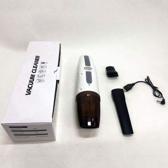 Автомобільний пилосос Car Vacuum Cleaner HY05 на АКУМУЛЯТОРІ. Колір: білий | Зображення 6