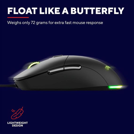 Компьютерная игровая мышь Trust GXT 981 Redex, 10000 DPI, 6 кнопок, RGB оптическая проводная черная геймерская | Зображення 7