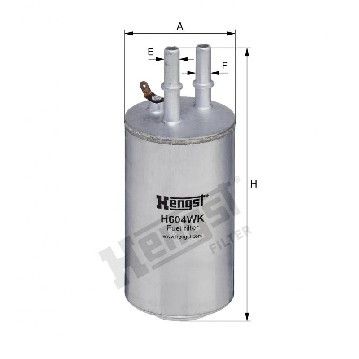 Фильтр топливный Ford Focus 1.0 EcoBoost 18-, Hengst, H604WK,