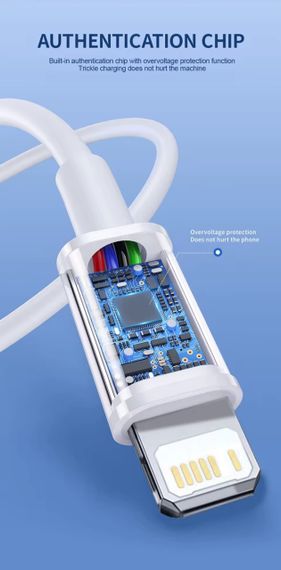 Зарядний кабель для Apple iPhone, USB Type-A/Lightnin (1 метр)g | Зображення 8