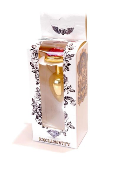 Анальна пробка - Jewellery Gold Heart Plug Pink Sex Aura | Зображення 7