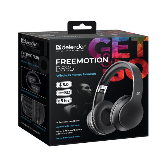 Навушники Defender FreeMotion B595 Bluetooth Black (63595) | Зображення 5
