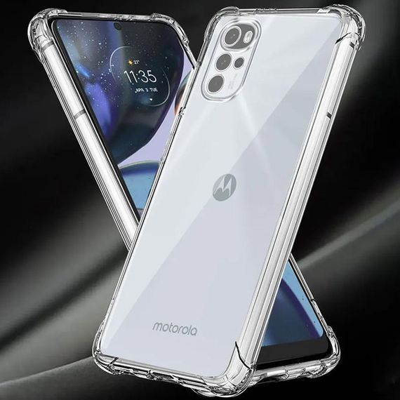 TPU чехол GETMAN Ease logo усиленные углы Full Camera для Motorola Moto G22 Бесцветный (прозрачный) | Зображення 1