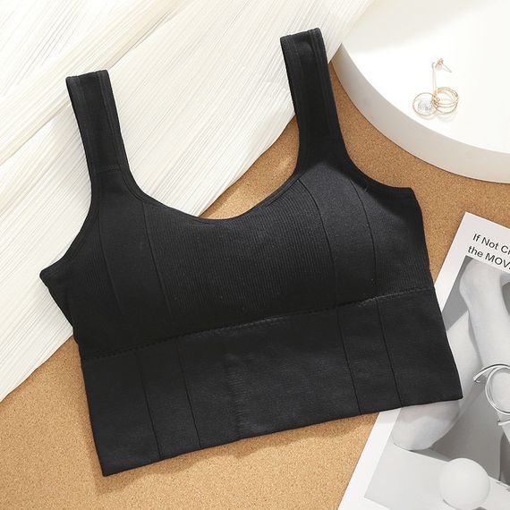 Топ гладкий з пуш-ап безшовний на широких бретелях, темно-помаранчевий | Зображення 7