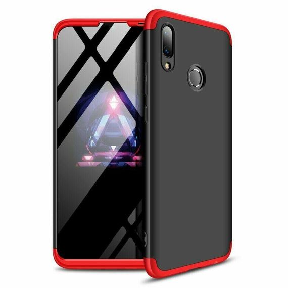 Чохол GKK 360 градусів для Huawei P Smart (2019) колір Чорно-Червоний