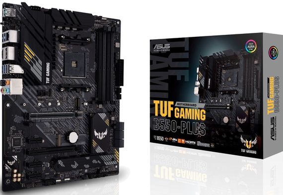 Материнcька плата ASUS TUF GAMING B550-PLUS sAM4 B550 4xDDR4 M.2 HDMI DP ATX 90MB14G0-M0EAY0 | Зображення 4