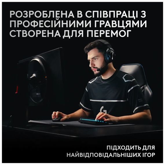 Клавіатура Logitech G Pro X 60 Lightspeed GX Tactile Wireless/Bluetooth UA Black (920-011911) | Зображення 7