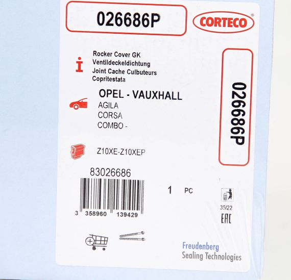 Прокладка клапанної кришки Opel CORSA D (X12) (2006 — 2024), CORTECO (026686P) | Зображення 2