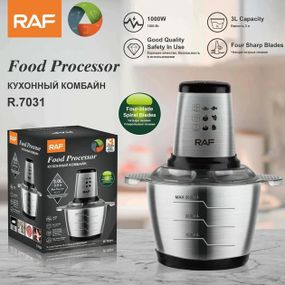 Побутовий подрібнювач продуктів для дому RAF R.7031 3 л 1000 Вт, Потужний професійний блендер YM-49