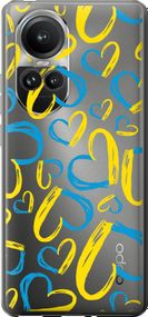 Чехол на Oppo Reno10 Pro Сердца UA "5292u-3109-17620"