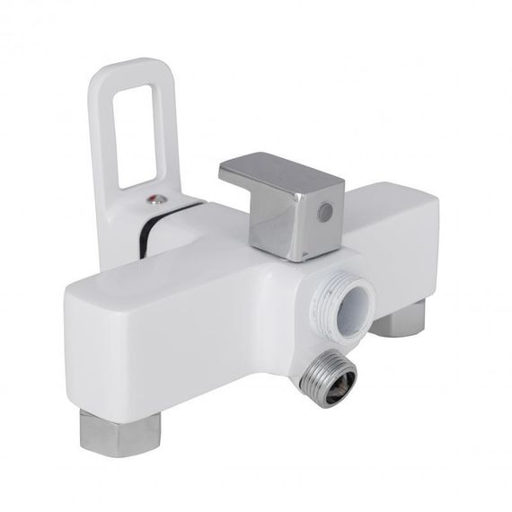 Смеситель для ванны Lidz Wawel 005 с поворотным изливом (c душевым гарнитуром) (k35) LDWAW005WHI45399 White | Зображення 2