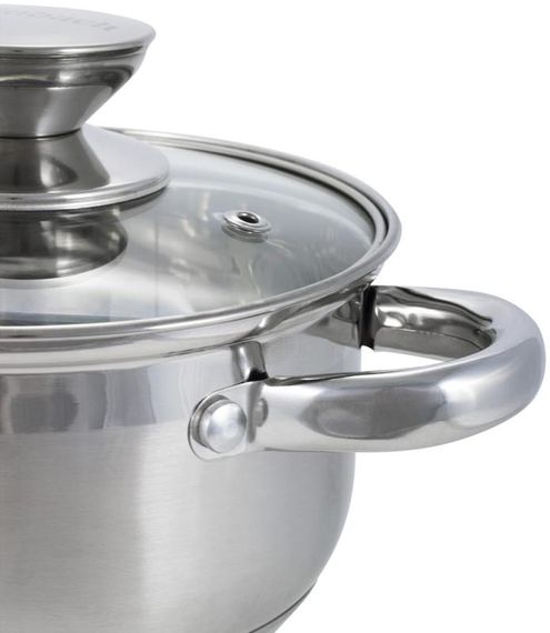 Каструля Ofenbach Casserole з нержавіючої сталі 1100мл зі скляною кришкою | Зображення 1