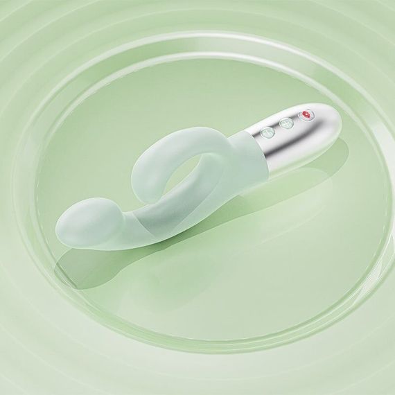 Вібратор-кролик для точки G KISTOY Big G Green, вигнутий відросток, автоматичний підігрів | Зображення 3