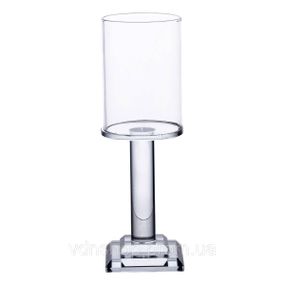 Подсвечник стеклянный на ножке 6.5×20 см подсвечник бокал декоративный прозрачный HP-4-40S