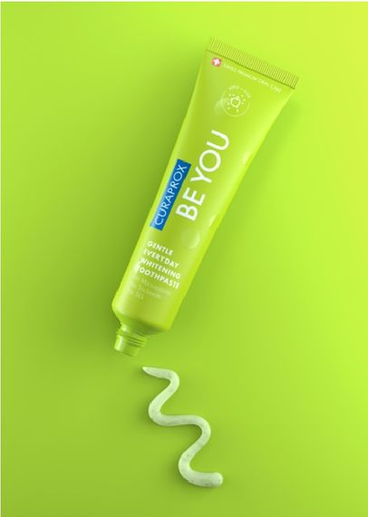 Освітлююча зубна паста Curaprox Be You Green, салатового кольору, 60 мл., RDA - 50 Смак: Яблуко & Алое | Зображення 2
