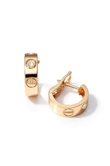 Серьги из красного золота с муассанитами S-0380 | Зображення 1