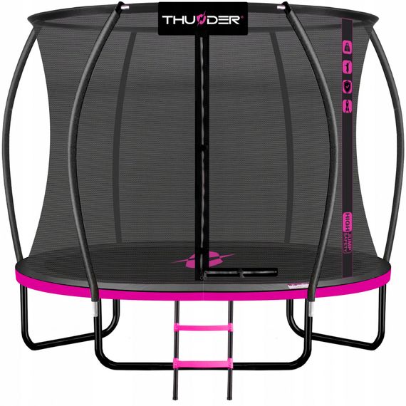 Батут із внутрішньою сіткою THUNDER Inside Ultra 6FT 185 см Black/Pink