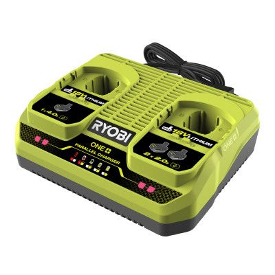 Зарядное устройство для аккумуляторов инструмента Ryobi ONE+ двухпортовый RC18240G, 18В. (5133005581) | Зображення 1