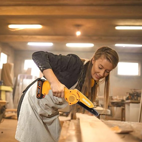 Пила ручна на акумуляторах TONYFUL з 2 акумуляторами, бездротова електрична пила | Зображення 2