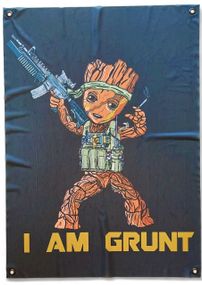 Банер "I am Grunt" 900х600 мм
