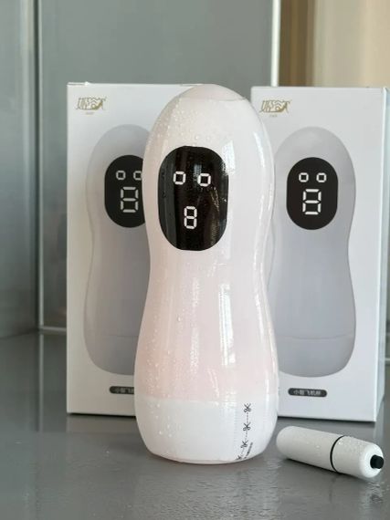 Мастурбатор із вібрацією USB 10 режимів вібрації білий з підігрівом | Зображення 3