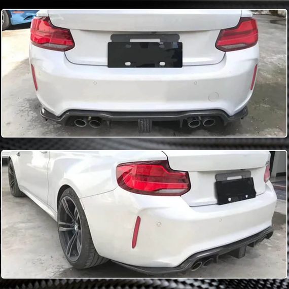 Дифузор заднього бампера V7 (для F87 M2/M2С, Карбон) для BMW 2 серія F22/23 2014-2021 рр | Зображення 3