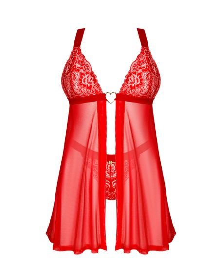 Сорочка Obsessive Elianes babydoll Червона XL/2XL | Зображення 2