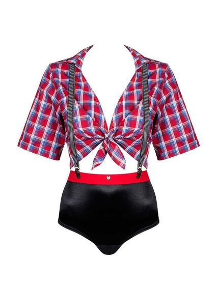 Игровой костюм Obsessive Worker Girl Черно-красный S/M | Зображення 2