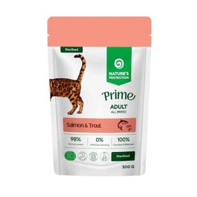 Вологий корм з лососем та фореллю для стерилізованих котів Nature's Protection Prime Sterilised Cats Salmon And Trout, 300 гр