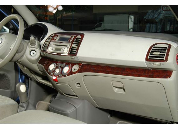 Накладки на панель Алюміній для Nissan Micra K12 2003-2010 рр | Зображення 2