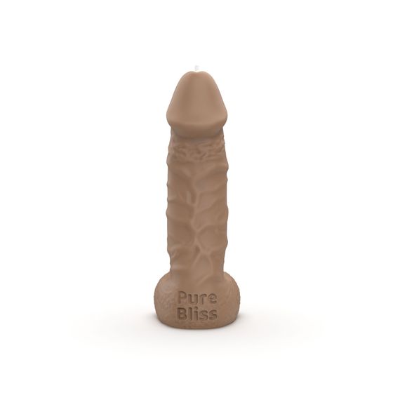Свічка у вигляді члена Pure Bliss BIG Brown 18 см | Зображення 1