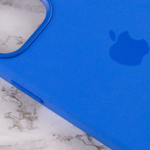 Чохол Silicone case (AAA) full with Magsafe and Animation для Apple iPhone 12 Pro Max (6.7") Синій / Capri Blue | Зображення 5
