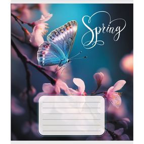 Зошит учнівський "Метелик весною" 018-530216K-2 в клітинку, 18 аркушів