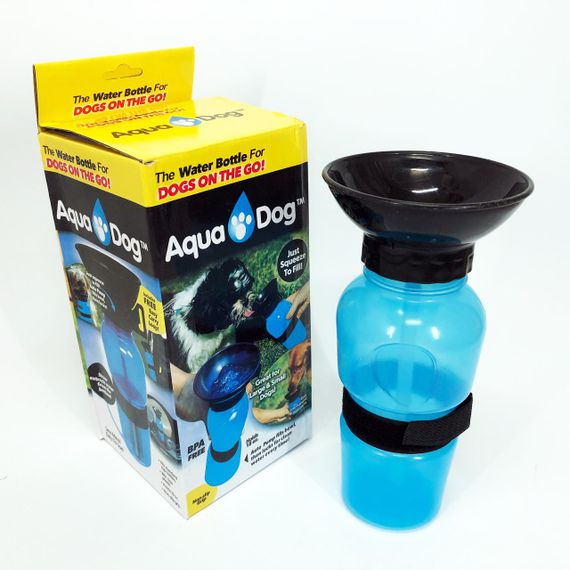 Поїлка для собак дорожня переносна Aqua Dog 537 мл портативна пляшка для великих та дрібних собак FS-97 TI-24 | Зображення 5