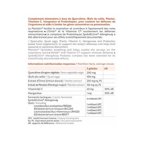 Протиалергічний комплекс INELDEA SANTE NATURELLE Allerbiol 60 Caps | Зображення 1