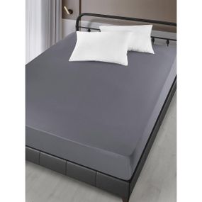 Простынь на резинке Arya Сатин London AR-A107300-gray 180х200х30 см серая