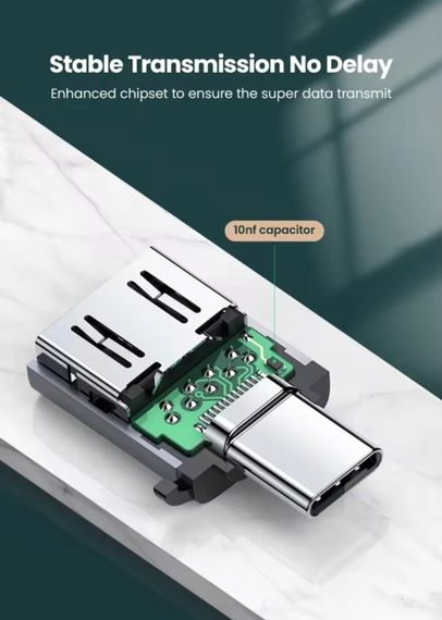 Універсальний адаптер Type-C до USB, для планшетів, ПК, телефонів. Білий | Зображення 8