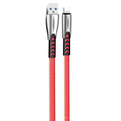 Дата кабель USB 2.0 AM to Lightning 1.0m zinc alloy red ColorWay (CW-CBUL010-RD) | Зображення 1