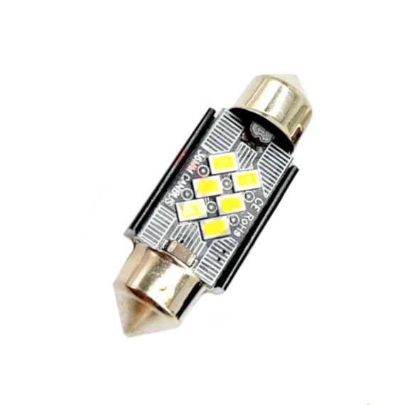 Автолампа Festoon, біполярна, цоколь SV8.5-8, 3020 х 6 smd, 31 мм, білий, 12-24 В | Зображення 1