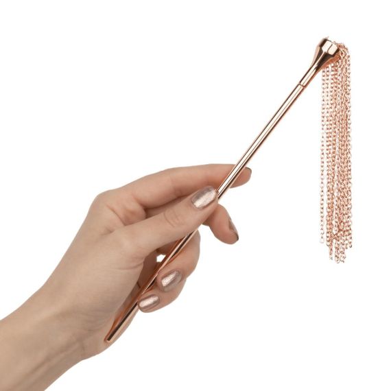 Лоскітка з металевим флогером Rosy Gold - Feather Tickler & Whip | Зображення 5