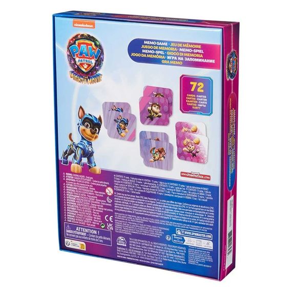 Настольная игра-мемо "Щенячий патруль в кино 2" Spin Master SM98273/6067937, 72 карты | Зображення 2