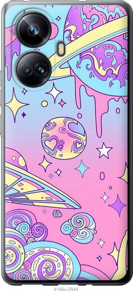 Чехол на Realme 10 Pro Plus Розовая галактика "4146u-2944-17620"