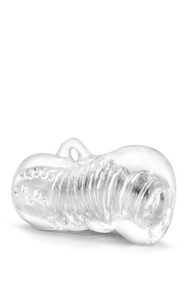 Мастурбатор чоловічий ручний стимулятор M FOR MEN HAND Tool CLEAR — м'який, прозорий, текстурний, з ручкою | Зображення 3