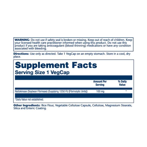 Nattokinase 100mg - 30 vcaps | Зображення 1