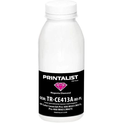 Тонер HP CLJ Pro 300 M351/M375, Pro 400 M451/M475, 80г Magenta Printalist (TR-CE413A-80-PL)