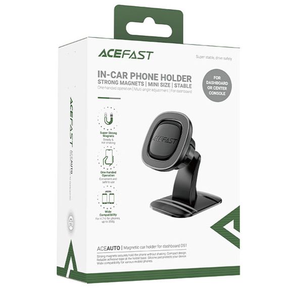 Автодержатель Acefast D51 Magnetic Wireless Black | Зображення 4