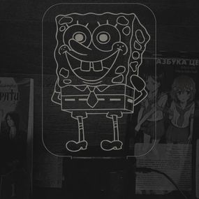 Акриловый светильник-ночник Губка Боб белый tty-n000127